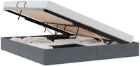 vidaXL - Bedframe - Ottoman - Donkergrijs - 160 x 200 cm - Fluweel