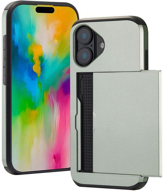 imoshion Hoesje met Pasjeshouder - Geschikt voor Apple iPhone 16 - Groen