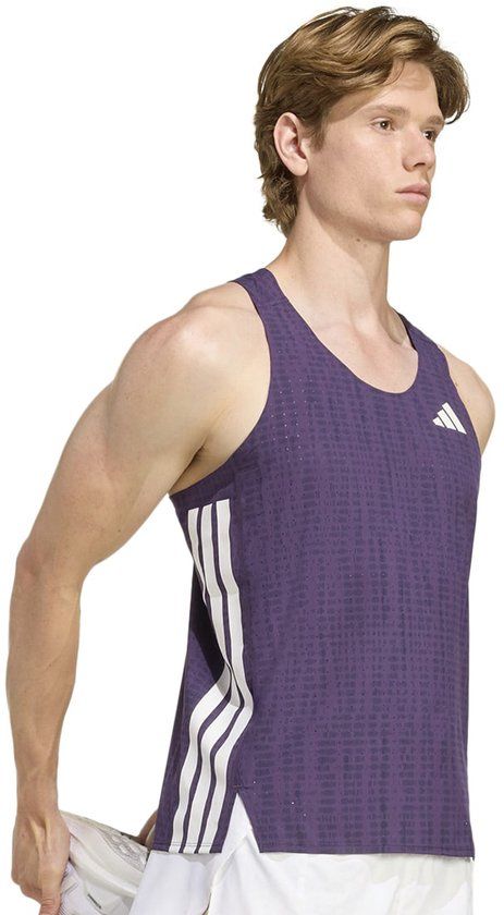 Adidas Adizero Mouwloos T-shirt Paars M Man