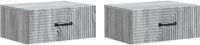 vidaXL Muurbevestigde Nachttafel 2 st Grijs sonoma 49 x 34,5 x 20 cm