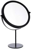 TRANKIELO® - Vrijstaande Tafelspiegel – Metalen Frame - Draaibaar – 19cm Ronde Vorm – Zwart