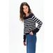 Caroll pull rayé bleu marine