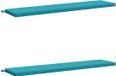 vidaXL Coussin de banc SOEST 2 pièces 100% Polyester Turquoise 200 x 40 x 5 cm