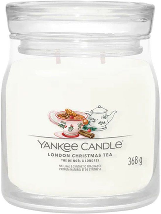 Yankee Candle London Christmas Tea Signature Medium Jar - White