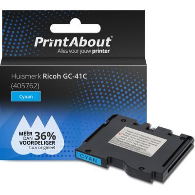 PrintAbout Huismerk GC-41C Cyaan Ink Cartridge for Ricoh Printers
