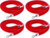 VEVOR 4 Stukken Rood Velours Stelroeden, 1,5 m Menigtebesturing Stelroeden Rood Velours Ropes met Zilveren Haakjes, Post Rijbarrière Matte Ropes voor Matte Gebeurtenissen Filmtheaters Grote Openingen Hotels Party