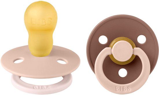 BiBs Studio Fusion Fopspeen - Rond - 2 Stuks - 18-36 Mnd - Blush/Woodchuck