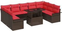 vidaXL Tuinbank - Bruin - PolyRattan