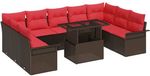 vidaXL Tuinbank - Bruin - PolyRattan