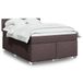 Maison Exclusive - Boxspringbed met matras, donkerbruin, 140x200 cm, gestoffeerd