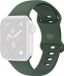 By Qubix - Siliconen sportbandje - Donkergroen - Maat: S/M - Geschikt voor Apple Watch 44mm / 45mm / 46mm / 49mm