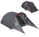 Merkloos Kampeertent - 2-persoons - Met voortent 110 x 100 cm - 3000 mm waterdicht - 2,8 kg