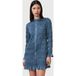 AllSaints Meg Mini Robe Oyster Blue