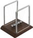 Atmosphera Newton pendel cradle - met 5 ballen - 17 x 15 x 18 cm - Slinger/balanceerballen voor op kantoor/bureau