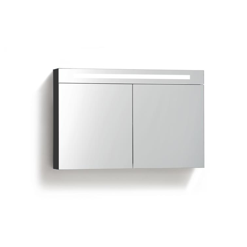 Badkamerplanet Spiegelkast met Verlichting LED en stopcontact 120 cm Antraciet