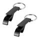 Merkloos / Sans marque Pf Concept International Bv Flessen openers sleutelhanger - 5x - zwart - 5.5 cm