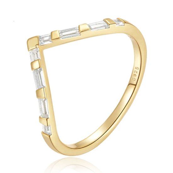 Elenza AMS Elenza .925 Zilveren Ring met Enkelvoudige Zirkonia-16mm