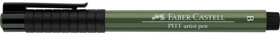 Faber-Castell tekenstift Faber Castell Pitt Artist Pen Brush 174 chroom groen opaak