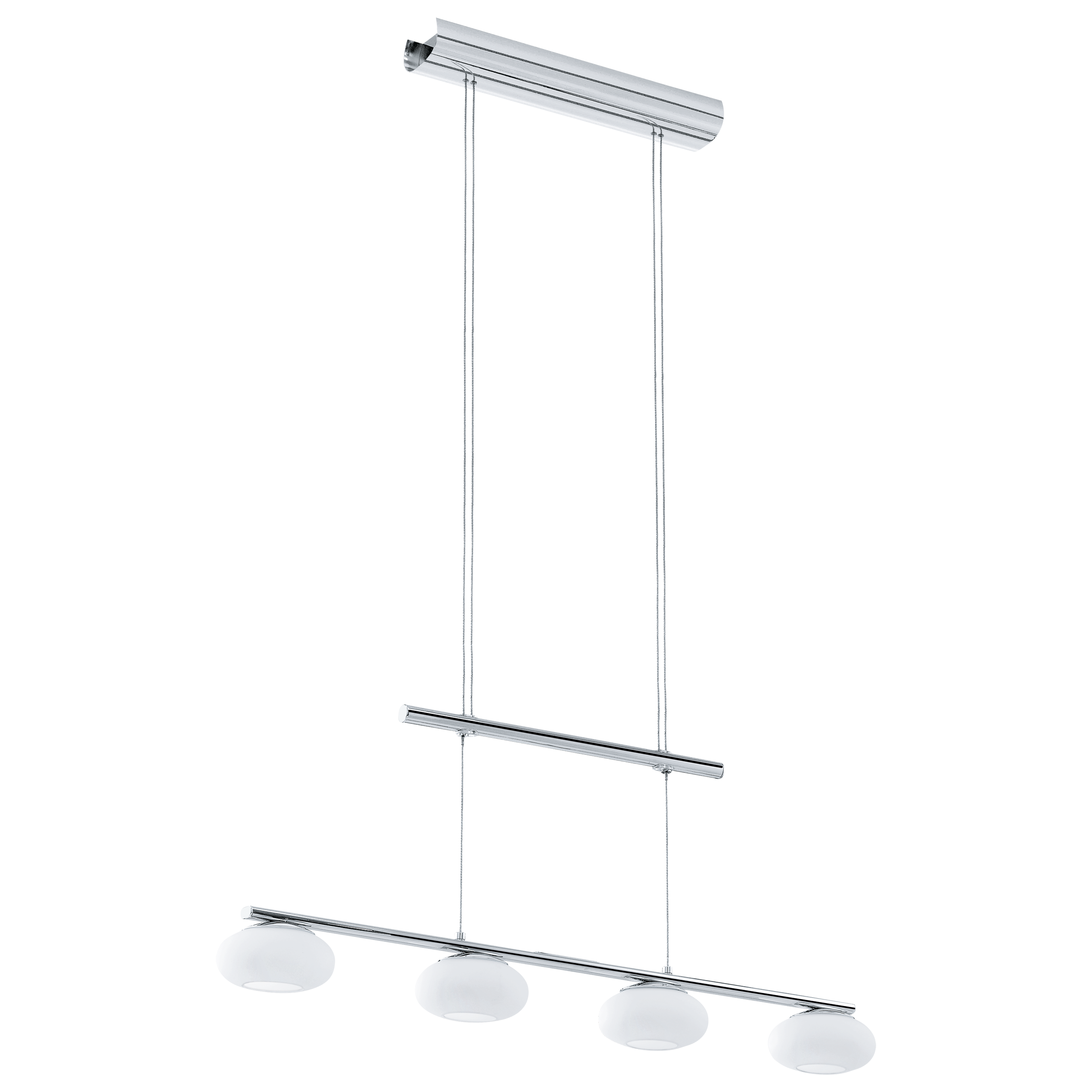 EGLO Aleandro 1 Hanglamp - 500 Lumen - Dimbare LED - Wit/Chroom