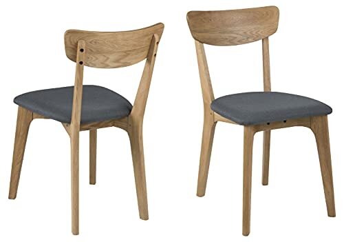 AC Design Furniture stoel Tanner, B: 45 x D: 49 x H: 84 cm, stof, grijs