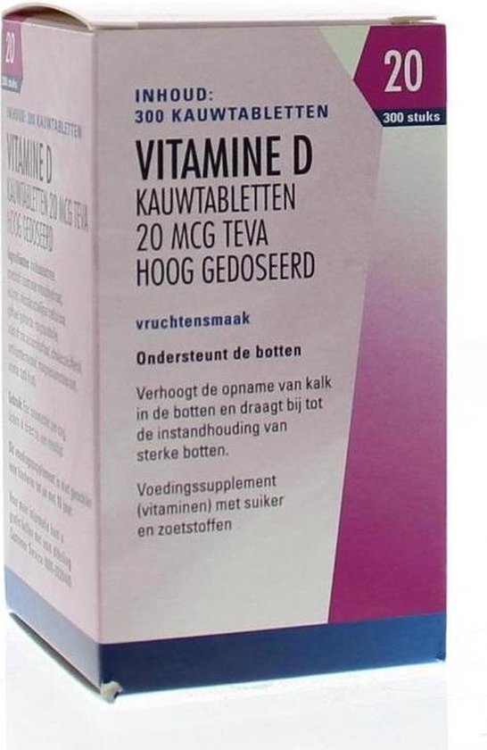 Teva Vitamine D 20 mcg 800IE (300TB