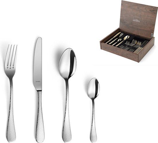 Amefa Sierra 24-delige Bestekset - Zilver - RVS - Vaatwasmachinebestendig - 6 personen