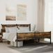 Maison Exclusive - Lit en métal sans matelas, chêne fumé, 180x200 cm