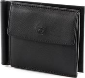 Esquire Leren Dollarclip Money Clip Wallet Black Zwart