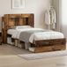 Prolenta Maison Exclusive - Bedframe met opbergruimte, gemaakt van gerecycled hout, 75 x 190 cm, houtvezel
