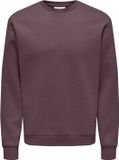 ONLY & SONS ONSCERES CREW NECK NOOS Heren Trui XXL Katoen/Polyester Paars