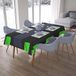 Bonamaison Tafelkleed, Anti-Mold, Sneldrogend, Waterdicht, 100% Polyester Tafellaken, Neon groene rook, 140 x 200 Cm