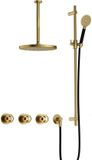Hotbath Cobber - CW7067 - Inbouw Regendoucheset - Geborsteld Messing PVD