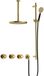Hotbath Cobber - CW7067 - Inbouw Regendoucheset - Geborsteld Messing PVD