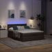 Maison Exclusive - Cadre de lit ottoman avec matelas, gris foncé, 140x200 cm, textile