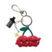 WONDEE Mr Wonderful [2-in-1] sleutelhanger + USB en USB C-stick, grappige 32 GB, kersen verliefd figuren met USBC-adapter
