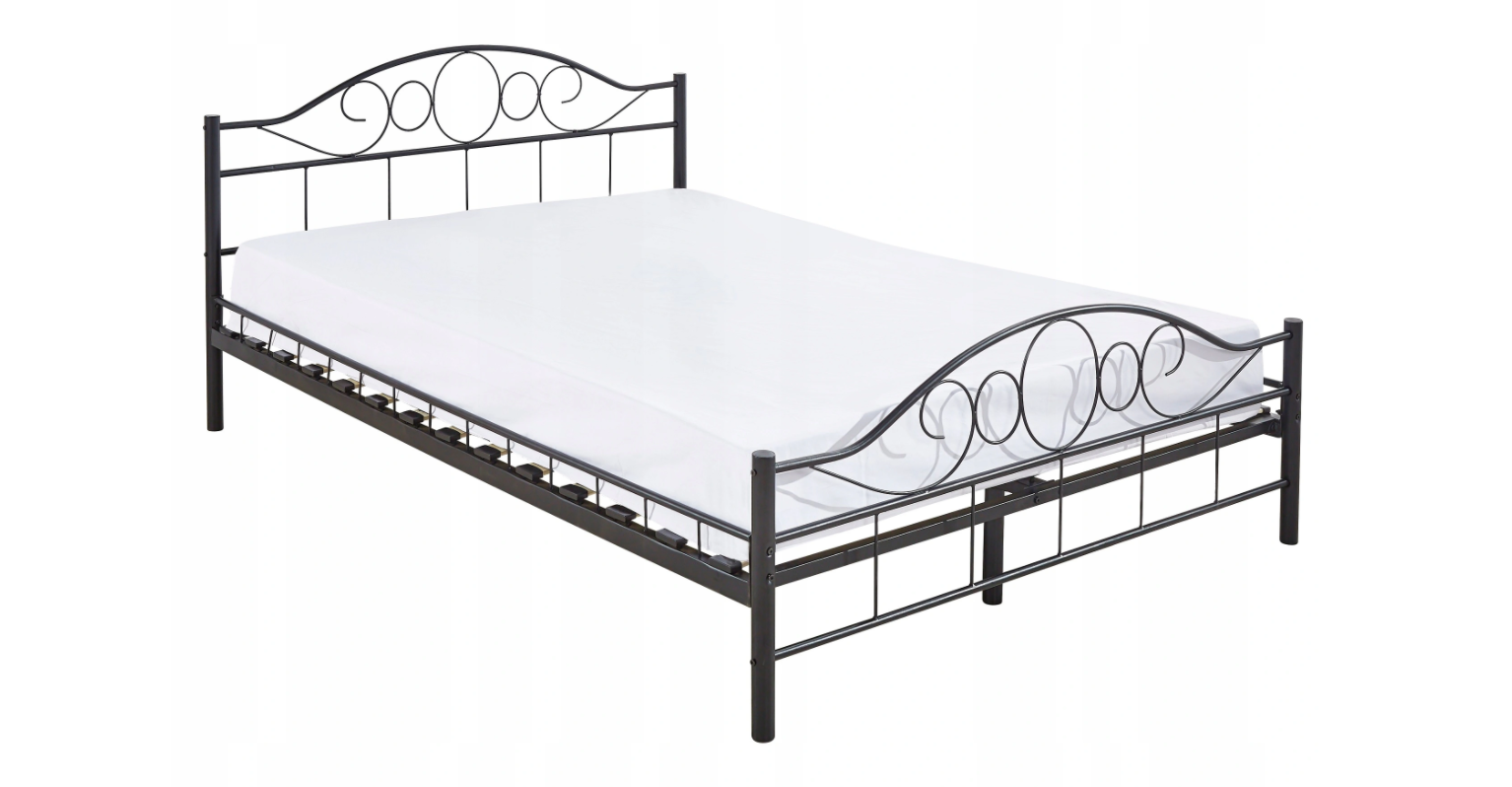 Viking Choice Metalen bedframe met lattenbodem - 180x200 cm - Zwart
