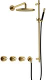 Hotbath Cobber - CW7067 - Inbouw Regendoucheset - Geborsteld Messing PVD
