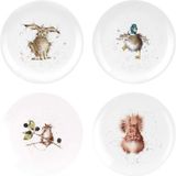 Wrendale - Set 4 Ontbijtborden - Woodland - 21cm