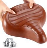 Merkloos / Sans marque Wan GmbH Fietszadel - Comfortabel zadel - Lange fietstochten - Ergonomisch schokabsorberend - 26.5 cm lengte - Bruin