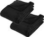 Atmosphera Plaid deken - 2x - zwart - polyester - 130 x 180 cm