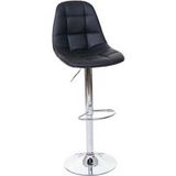 Générique HWC Set van 2 barkrukken HWC-A67, barkruk counterkruk, MVG-gecertificeerd ~ zwart, kunstleer