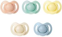 NUBY Set van 5 orthodontische fopspenen - Siliconen - 6-18 mois - Multicolore