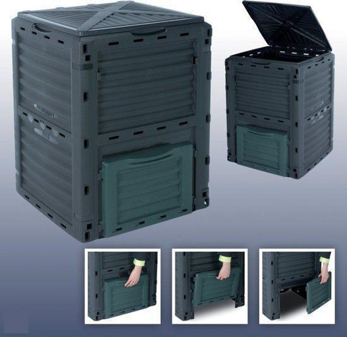 Maxxtools Compostvat compostbak pvc 80x65x65cm - 300 liter