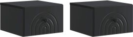 vidaXL Muurbevestigde Nachttafel 2 stuks Zwart 33 x 34,5 x 20 cm