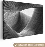 OneMillionCanvasses Canvas schilderij Abstract Patroon Zwart Wit 30x20 cm