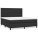 vidaXL Boxspringbed met matras, kunstleer, zwart, 180x200 cm