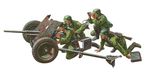 Tamiya 300035035-1:35 WWII Deutsche Pak 35/36 met figuren (4), pantserafweerkanon, 3,7 cm