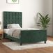 Maison Exclusive - Cadre de lit sans matelas, vert foncé, 90x190 cm, velours