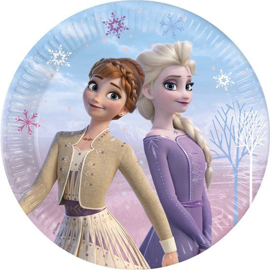 Procos Vegaoo 8 Elsa Frozen papieren borden 23 cm
