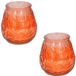 arti casa Set van 3 Citronella Tuinkaarsen in Oranje Glas - 10 cm - 15 Branduren